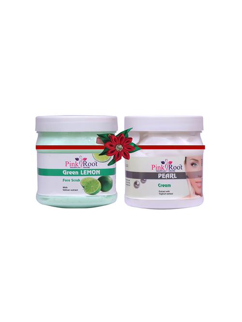 pink root green lemon scrub 500gm with papaya mask 500gm - 17448284 - Very Small Image - 1