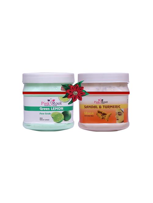 pink root green lemon scrub 500gm with saffron scrub 500gm - 17448289 - Very Small Image - 1