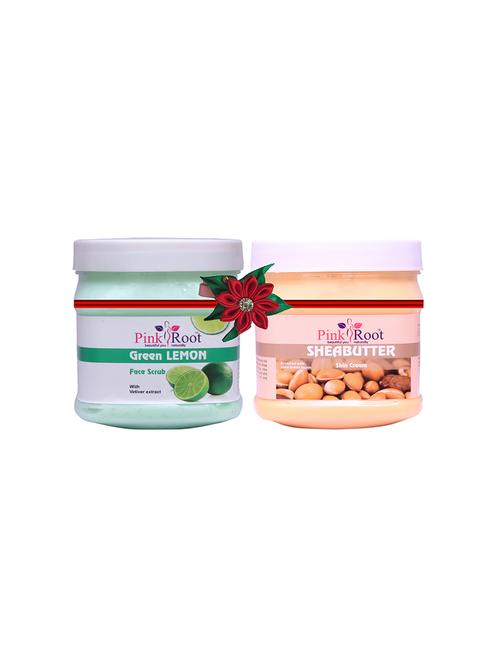 pink root green lemon scrub 500gm with saffron cream 500gm - 17448296 - Very Small Image - 1