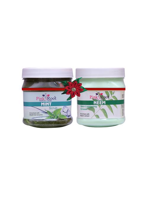 pink root honey almond cold cream 500gm with wine & beer scrub 500gm - 17448318 - Very Small Image - 1