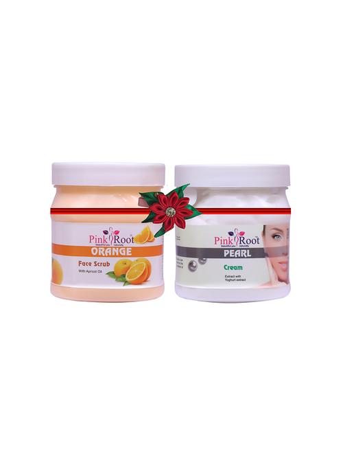 pink root orange scrub 500gm with papaya mask 500gm - 17448363 - Very Small Image - 1