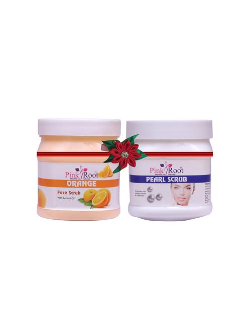 pink root orange scrub 500gm with pearl mask 500gm - 17448366 - Very Small Image - 1