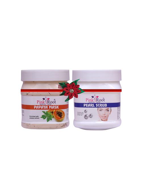 pink root papaya gel 500gm with wine & beer scrub 500gm - 17448384 - Very Small Image - 1