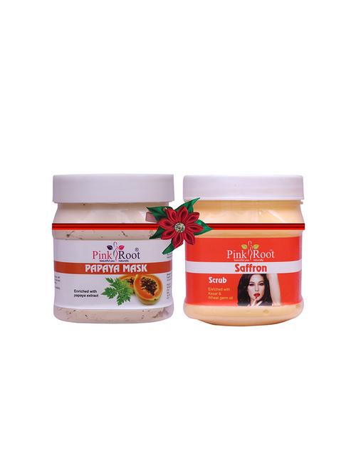 pink root papaya mask 500gm with pearl scrub 500gm - 17448385 - Very Small Image - 1