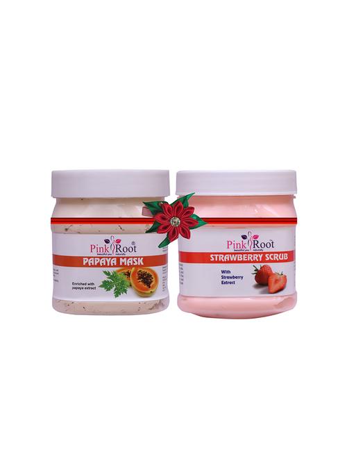 pink root papaya mask 500gm with saffron scrub 500gm - 17448386 - Very Small Image - 1