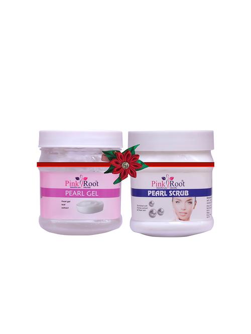 pink root pearl cream 500gm with wine & beer scrub 500gm - 17448392 - Very Small Image - 1