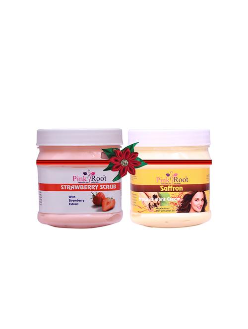 pink root strawberry scrub 500gm with wine & beer scrub 500gm - 17448424 - Very Small Image - 1