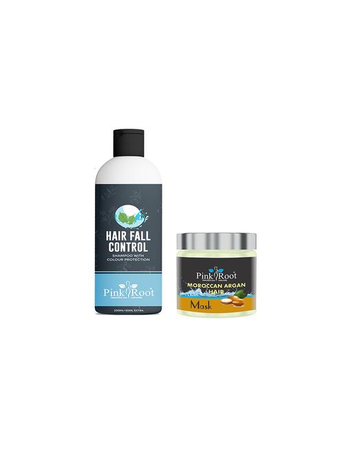 pink root hair fall control shampoo with moroccan argan hair mask 200gm - 17448537 - Very Small Image - 1
