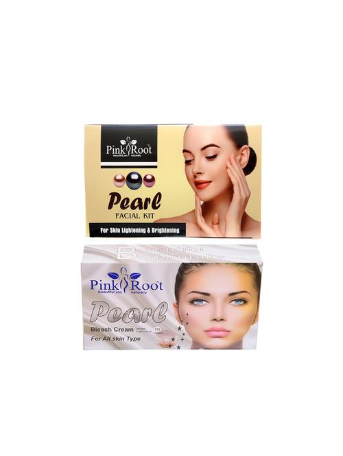 pack of 2 pink root pearl facial kit 80gm with pearl bleach 250gm - 17448687 - Very Small Image - 1