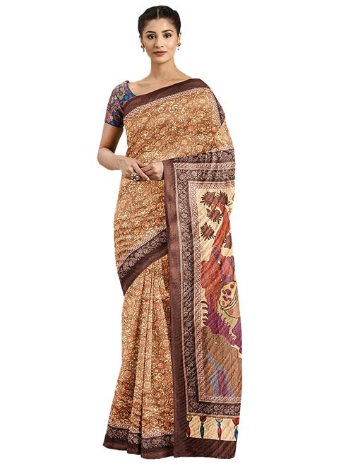 floral printed saree - 17451642 - Very Small Image - 1