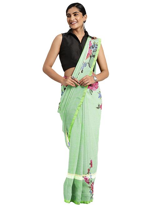 floral printed saree - 17451673 - Very Small Image - 1