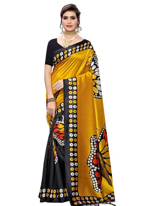 conversational printed saree with blouse - 17451740 - Very Small Image - 1