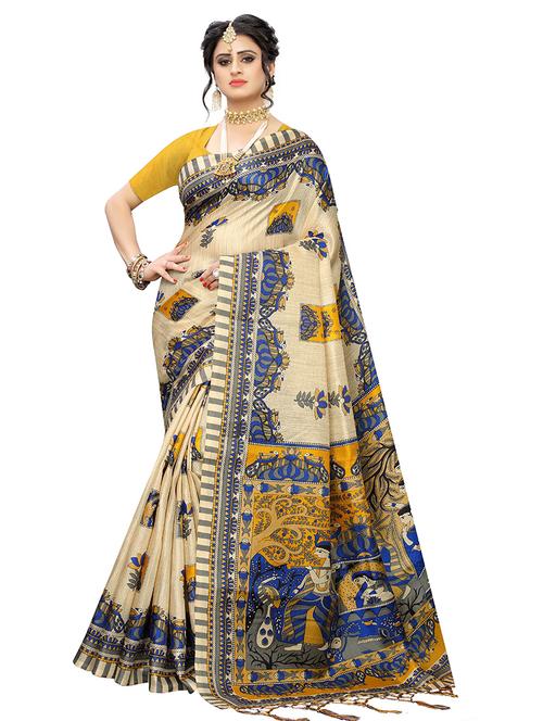 floral printed saree - 17451745 - Very Small Image - 1