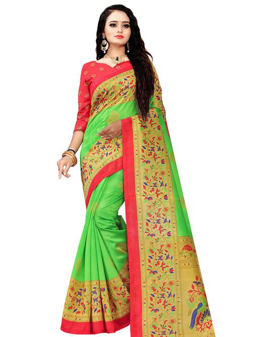 floral printed saree - 17451752 - Very Small Image - 1