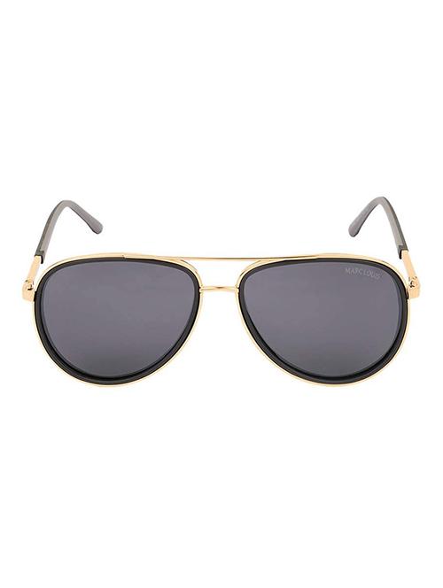 marc louis unisex gold aviator polarised sunglass - 17452702 - Very Small Image - 1