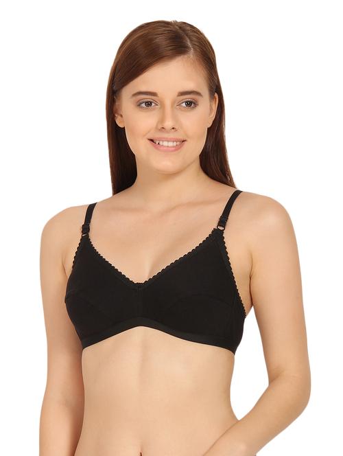 floral patch solid regular bra - 17452750 - Very Small Image - 1