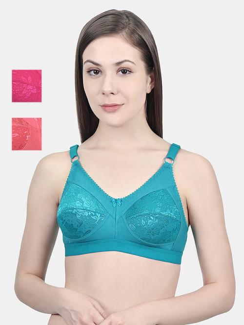 set of 3 bow patch minimizer bra - 17452754 - Very Small Image - 1
