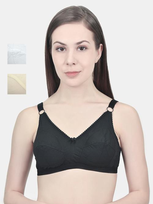 set of 3 floral patch bra - 17452811 - Very Small Image - 1