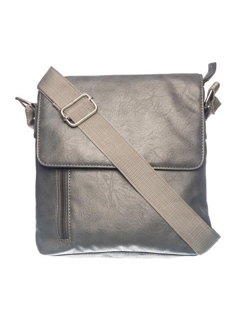 grey leather messenger messengerbag - 17452931 - Very Small Image - 1