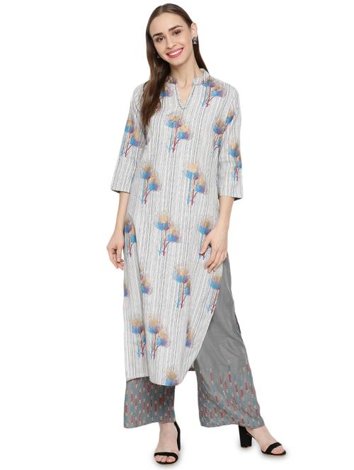 floral kurta palazzo set - 17453334 - Very Small Image - 1