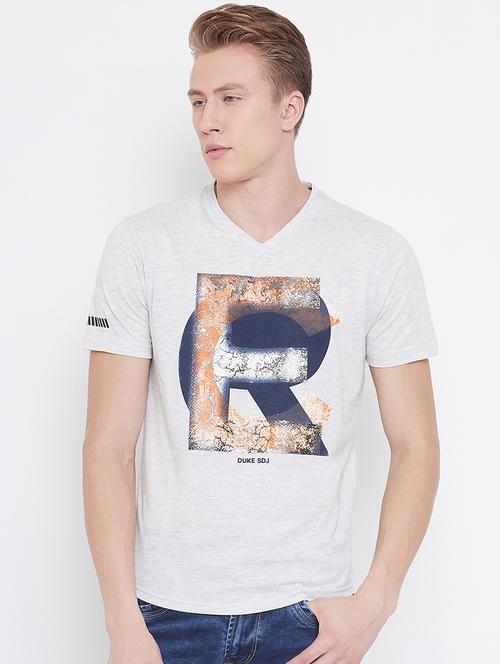 grey printed t-shirt - 17453473 - Very Small Image - 1