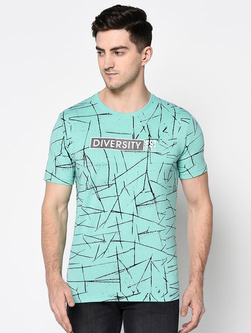 green printed t-shirt - 17453499 - Very Small Image - 1