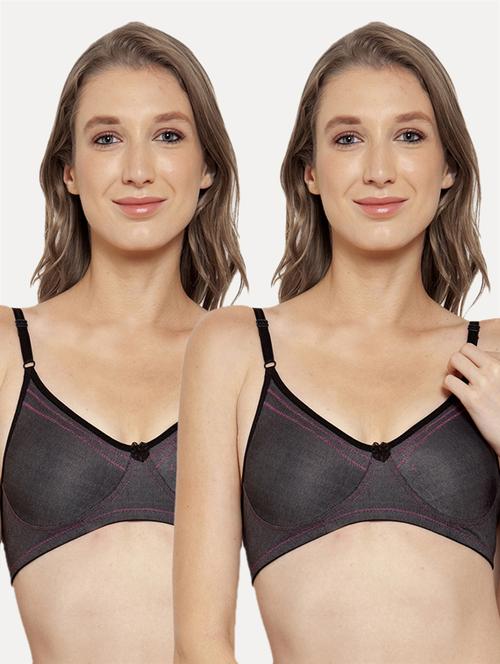 set of 2 bow patch bra - 17454016 - Very Small Image - 1