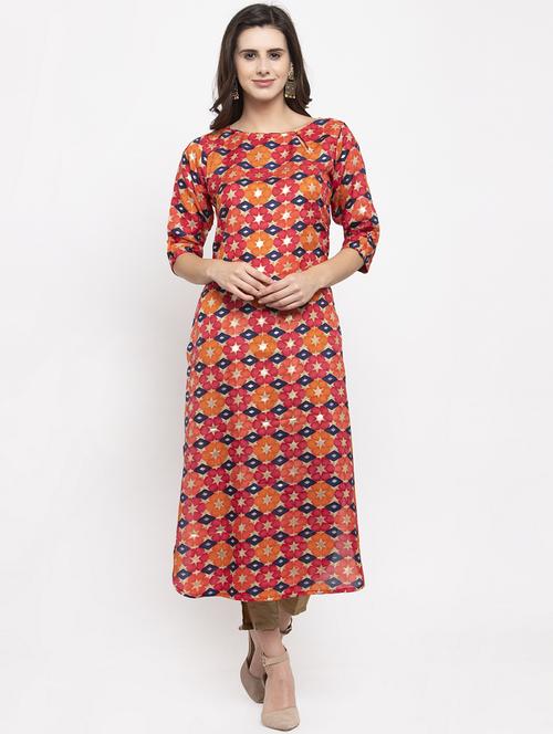 floral straight kurta - 17454064 - Very Small Image - 1