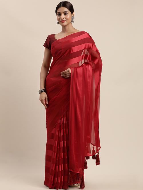striped woven saree - 17454252 - Very Small Image - 1