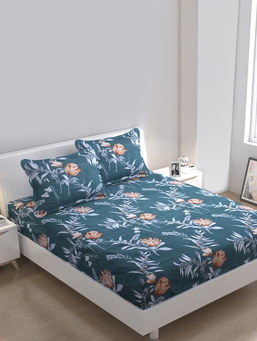 polycotton double bedsheet with 2 pillow covers - 17456762 - Very Small Image - 1