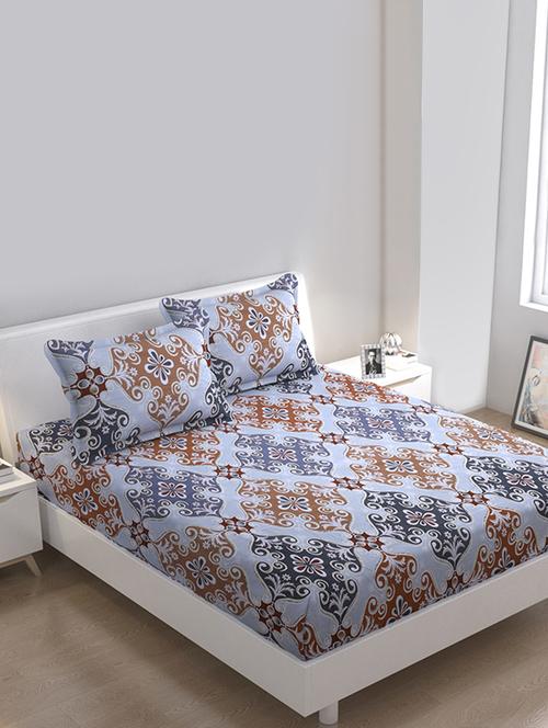 polycotton double bedsheet with 2 pillow covers - 17456770 - Very Small Image - 1