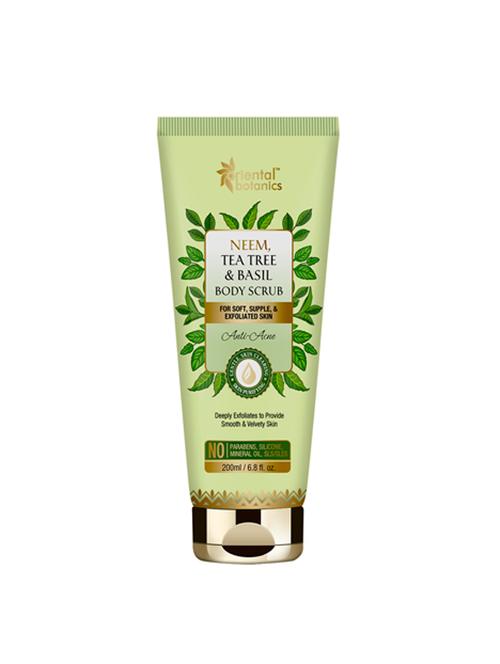 oriental botanics neem, tea tree and basil anti acne body scrub 200ml - 17457126 - Very Small Image - 1