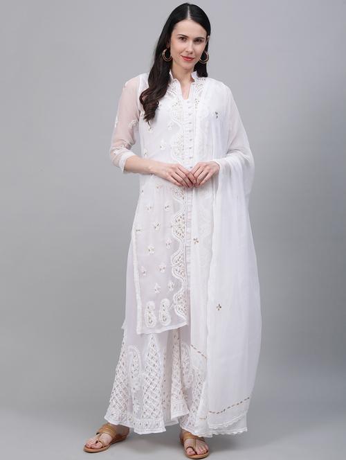 chikankari suit set - 17457341 - Very Small Image - 1