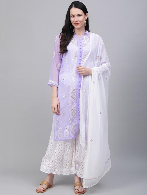 chikankari suit set - 17457344 - Very Small Image - 1