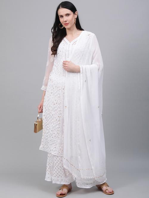 chikankari suit set - 17457351 - Very Small Image - 1