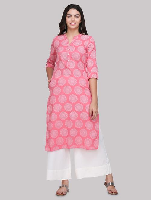 printed straight kurta - 17457663 - Very Small Image - 1