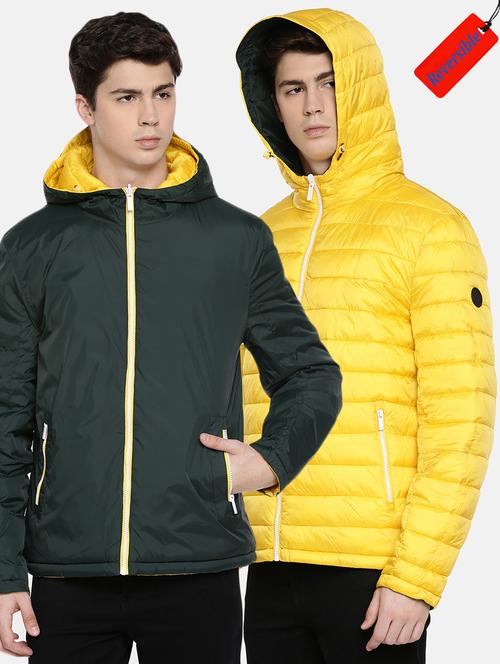 green solid reversible casual jacket - 17457833 - Very Small Image - 1