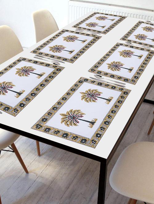 cotton dining table place mats (set of 6) - 17458574 - Very Small Image - 1