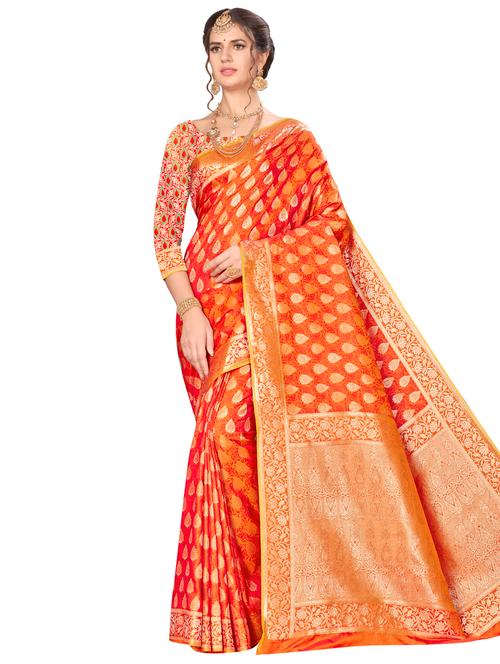 self design woven saree - 17458803 - Very Small Image - 1