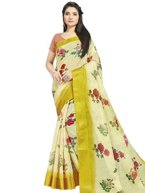 floral printed saree - 17458940 - Very Small Image - 1