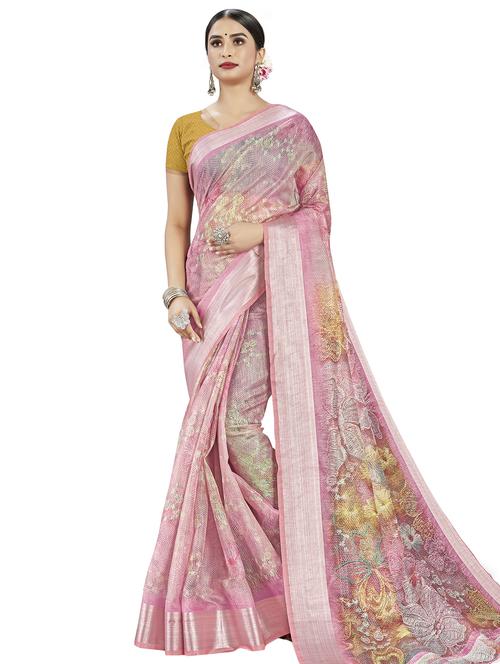 floral printed saree - 17458951 - Very Small Image - 1