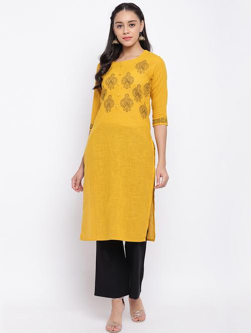 printed straight kurta - 17459487 - Very Small Image - 1