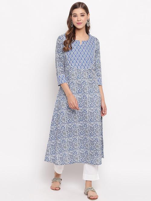 floral a-line kurta - 17459534 - Very Small Image - 1