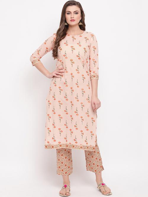 foil print kurta pant set - 17459671 - Very Small Image - 1