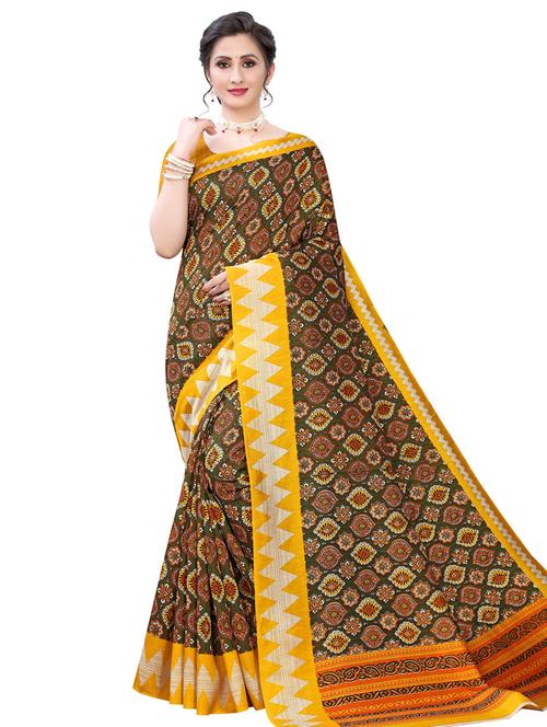 floral printed saree with blouse - 17459889 - Very Small Image - 1