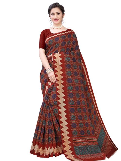 floral printed saree - 17459893 - Very Small Image - 1