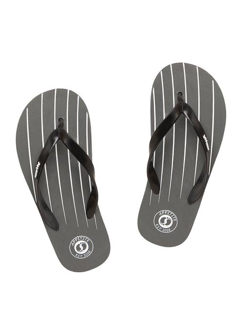 grey rubber slip on flip flops - 17460450 - Very Small Image - 1