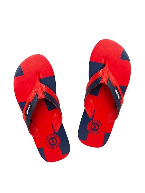 red rubber slip on flip flops - 17460764 - Very Small Image - 1