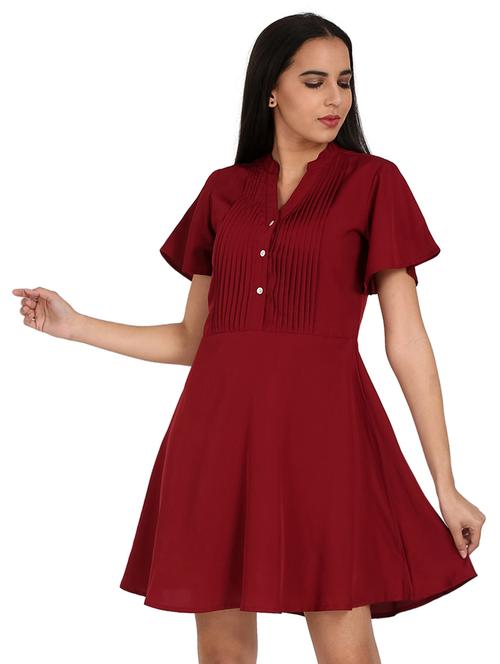 pin tuck detail a-line dress - 17461473 - Very Small Image - 1