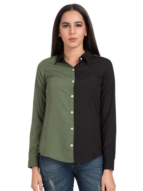 color block regular shirt - 17462065 - Very Small Image - 1